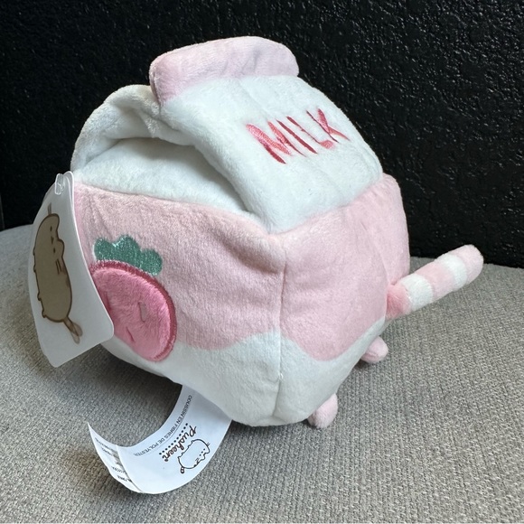 Pusheen Sips 🍓 Strawberry Milk 🥛 Plush NWT 6” - Picture 5 of 8